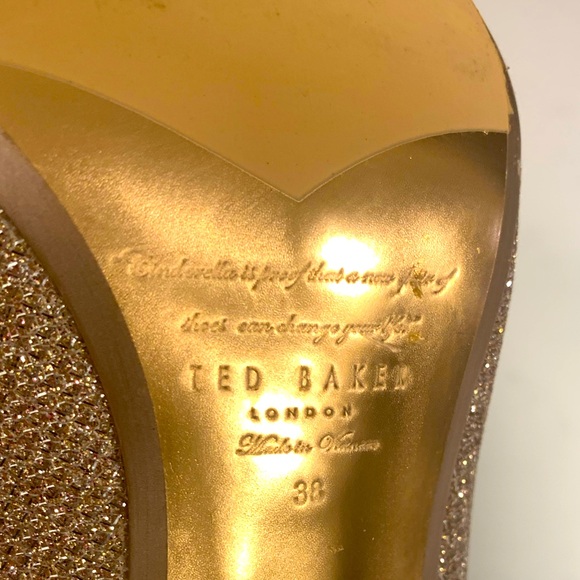 TED BAKER Cinderella Rose Gold Jeweled Heels - Picture 5 of 8